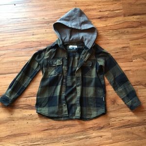 Boys hooded button up shirt/ jacket